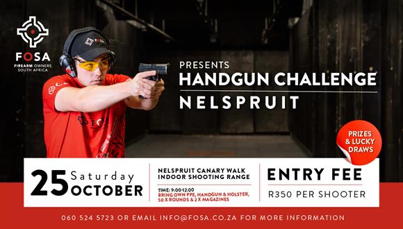 # 🎯 FOSA Handgun Challenge – Nelspruit  

📍 **Venue:** Canary Walk Indoor Ra...